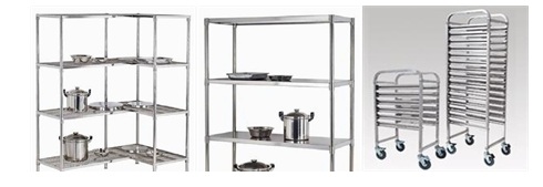 giá đề đồ inox, hệ thống bếp công nghiệp