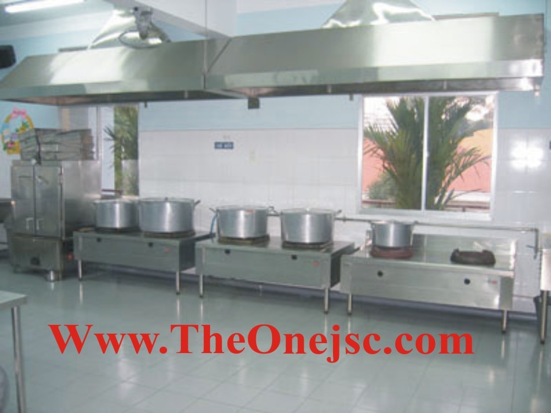 Khu nấu - Hệ thống bếp xào thấp công suất cao   